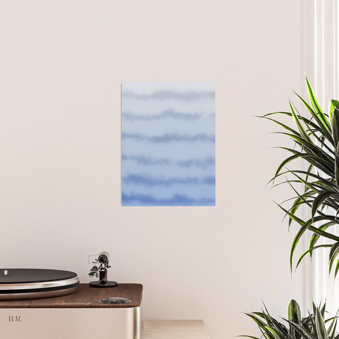 Ombre Ocean Tides - Blue Poster Gallery Image 2