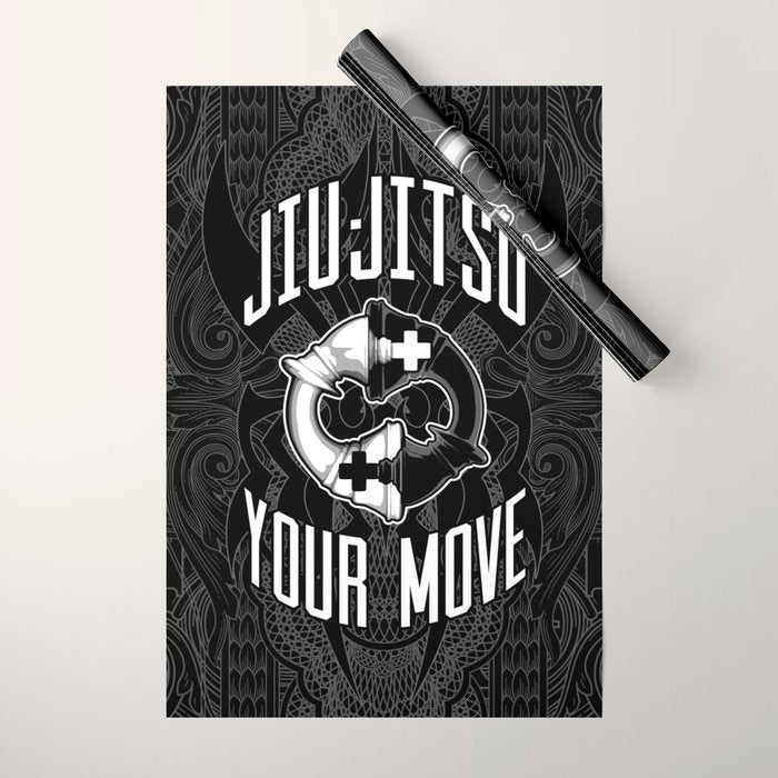Brazilian Jiu-jitsu Chess Kings Wrapping Paper Gallery Image 1