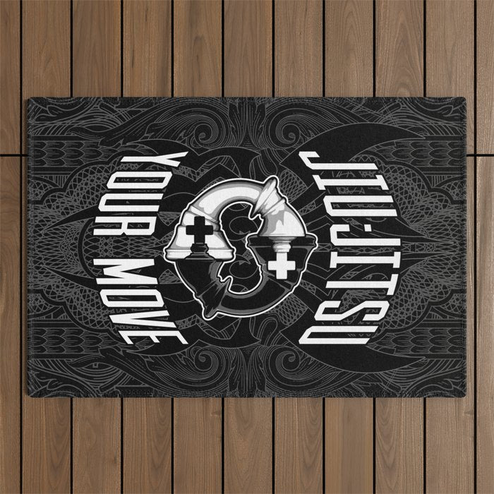 Brazilian Jiu-jitsu Chess Kings Outdoor Rug Gallery Image 1