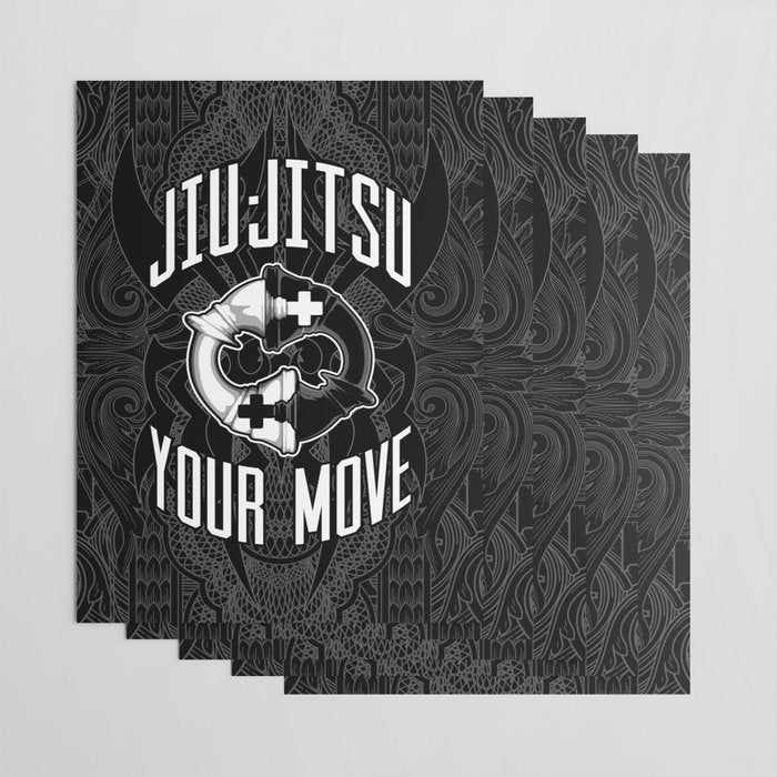 Brazilian Jiu-jitsu Chess Kings Wrapping Paper Gallery Image 3