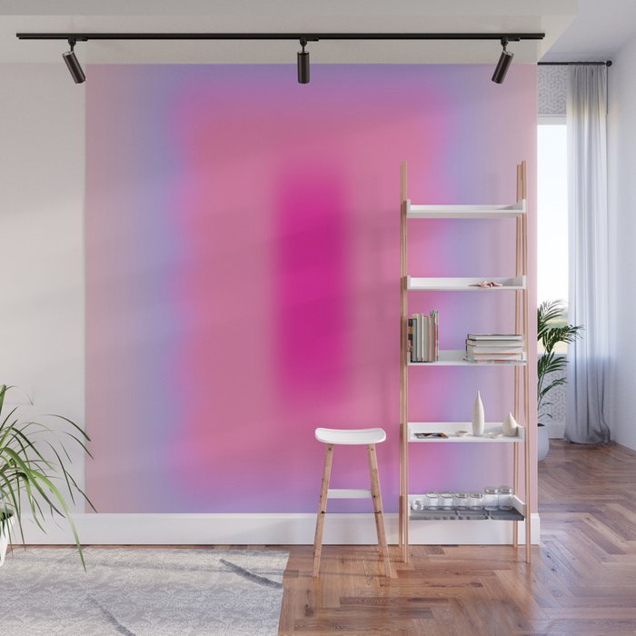 Pink Abstraction - Mid Century Minimalist Gradient Wall Mural Gallery Image 1