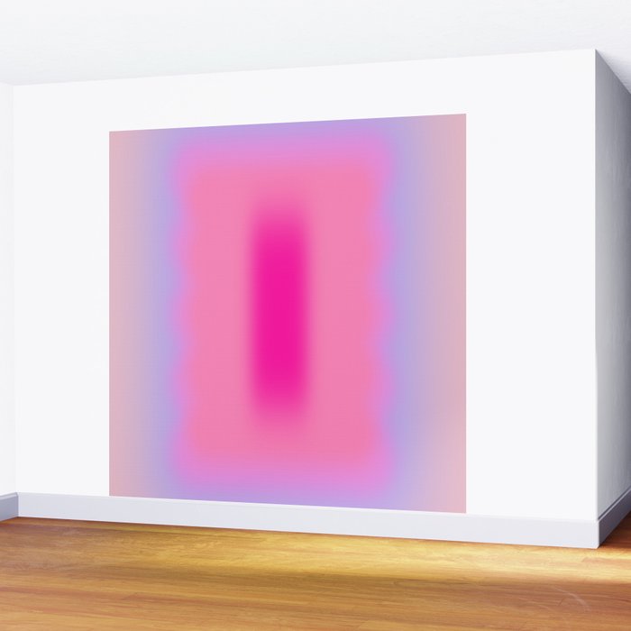 Pink Abstraction - Mid Century Minimalist Gradient Wall Mural Gallery Image 2