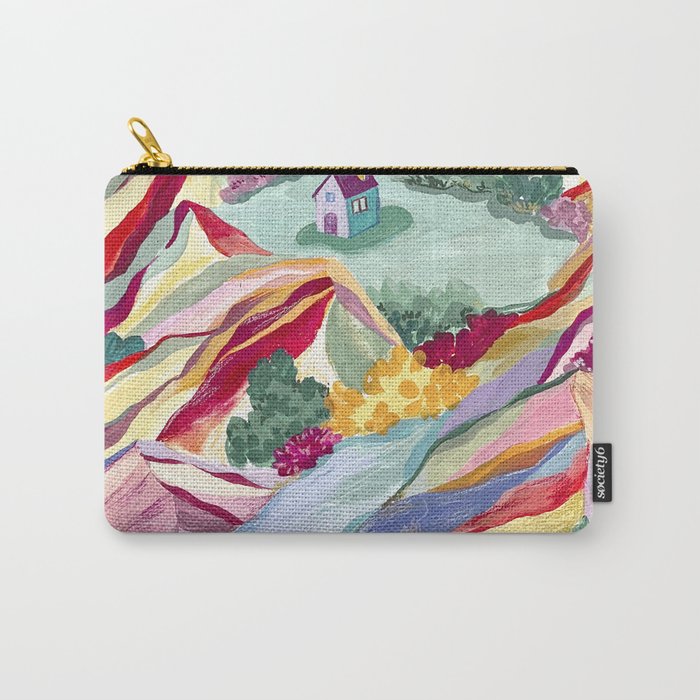 Gouache rainbow landscape Carry All Pouch Gallery Image 1