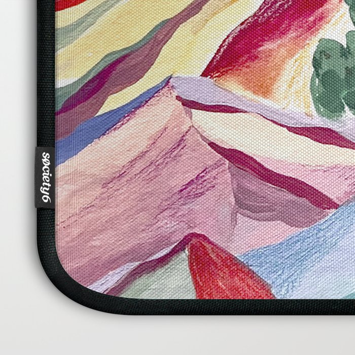Gouache rainbow landscape Laptop Sleeve Gallery Image 3