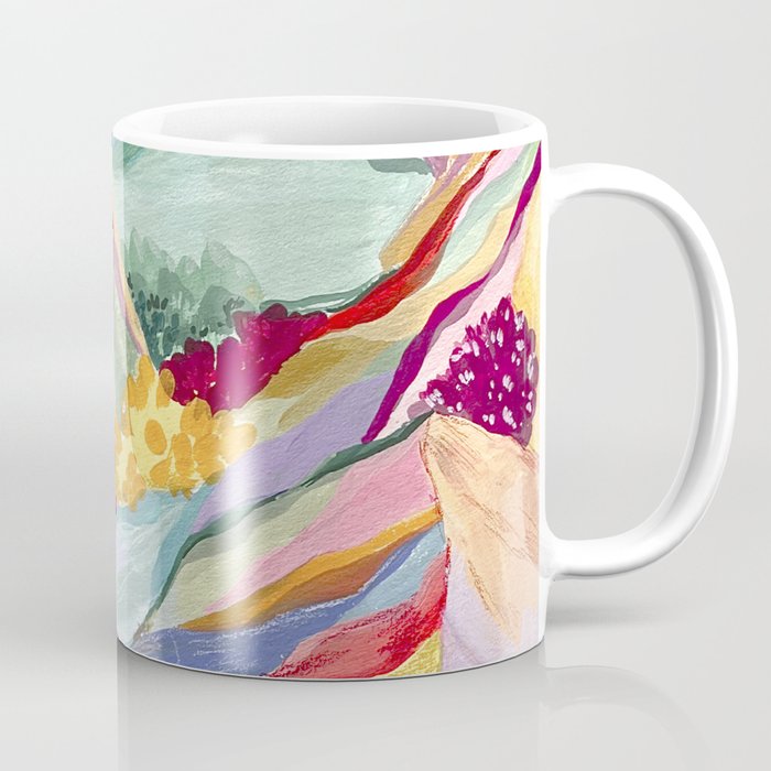 Gouache rainbow landscape Coffee Mug Gallery Image 1