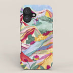 Gouache rainbow landscape iPhone Case Gallery Image 1