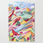 Gouache rainbow landscape Cutting Board Gallery Image 1