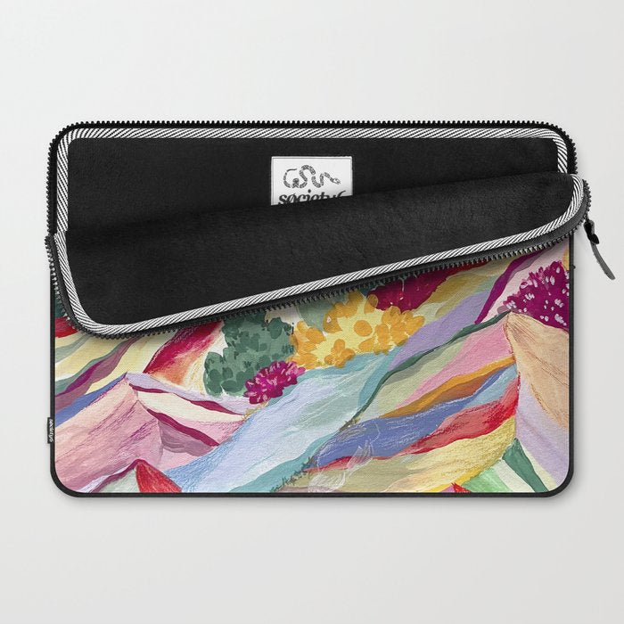 Gouache rainbow landscape Laptop Sleeve Gallery Image 2