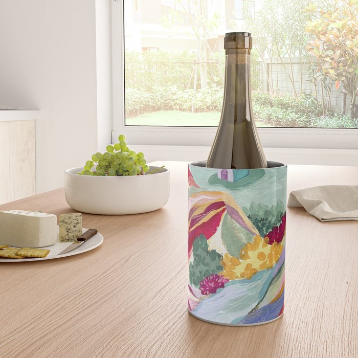 Gouache rainbow landscape Wine Chiller Gallery Image 4