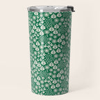 Retro Forest Flora Pattern Travel Mug Gallery Image 2