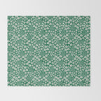 Retro Forest Flora Pattern Throw Blanket Gallery Image 2