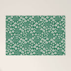 Retro Forest Flora Pattern Welcome Mat Gallery Image 1
