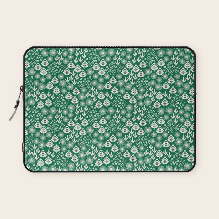 Retro Forest Flora Pattern Laptop Sleeve Gallery Image 1