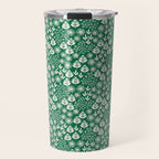 Retro Forest Flora Pattern Travel Mug Gallery Image 1