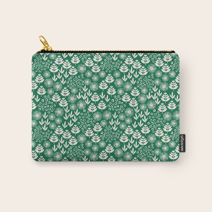 Retro Forest Flora Pattern Carry All Pouch Gallery Image 1