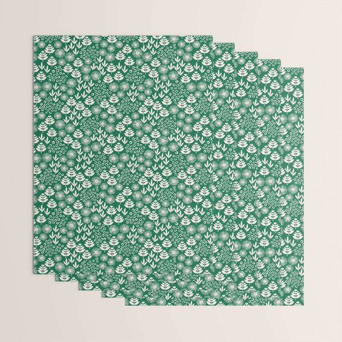 Retro Forest Flora Pattern Wrapping Paper Gallery Image 3