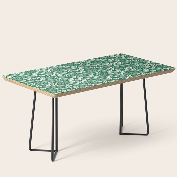 Retro Forest Flora Pattern Coffee Table Gallery Image 1