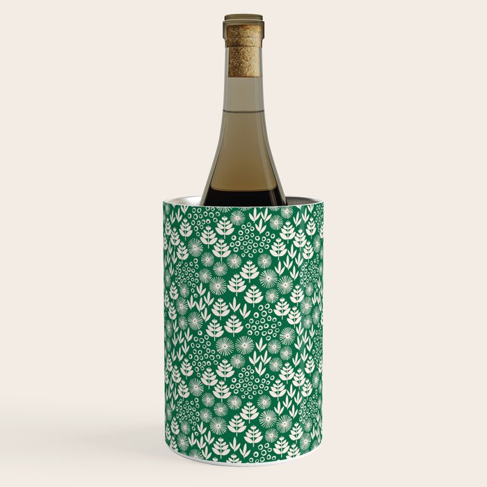 Retro Forest Flora Pattern Wine Chiller Gallery Image 1