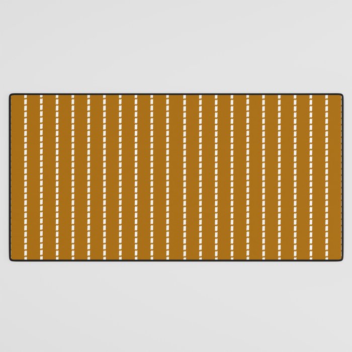 Dashed Lines (Golden Brown) Desk Mat Gallery Image 3