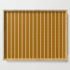 Dashed Lines (Golden Brown) Serving Tray Gallery Image 1