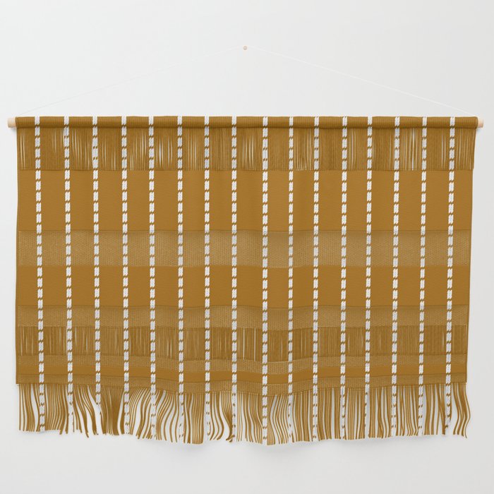Dashed Lines (Golden Brown) Wall Hanging Gallery Image 1