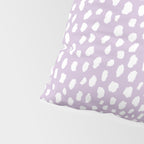 Handmade polka dot brush spots (white/lavender) Pillow Sham Gallery Image 4