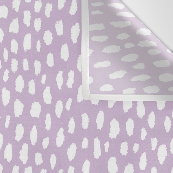 Handmade polka dot brush spots (white/lavender) Wall Tapestry Gallery Image 3