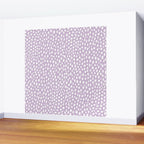 Handmade polka dot brush spots (white/lavender) Wall Mural Gallery Image 2