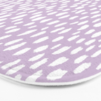 Handmade polka dot brush spots (white/lavender) Bath Mat Gallery Image 3