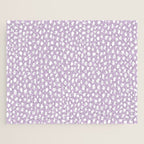 Handmade polka dot brush spots (white/lavender) Jigsaw Puzzle Gallery Image 1