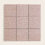Handmade polka dot brush spots (white/lavender) Wood Wall Art Gallery Image 1
