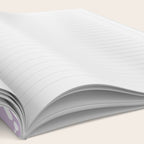 Handmade polka dot brush spots (white/lavender) Notebook Gallery Image 2