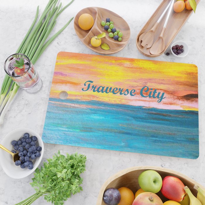 Traverse City Sunset Dream Cutting Board Gallery Image 2
