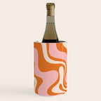 Liquid Swirl Retro Abstract Pattern in Orange Pink Cream Wine Chiller Gallery Image 3