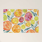 Sliced Citrus Watercolor Welcome Mat Gallery Image 1