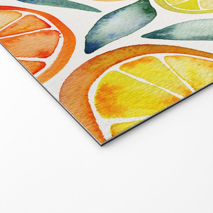 Sliced Citrus Watercolor Welcome Mat Gallery Image 2