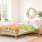 Bold Colorful Hot Pink Lime Orange Dahlia Flower Burst Petals Duvet Cover Gallery Image 2