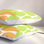 Bold Colorful Hot Pink Lime Orange Dahlia Flower Burst Petals Pillow Sham Gallery Image 3