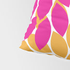 Bold Colorful Hot Pink Lime Orange Dahlia Flower Burst Petals Pillow Sham Gallery Image 4