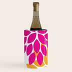 Bold Colorful Hot Pink Lime Orange Dahlia Flower Burst Petals Wine Chiller Gallery Image 2