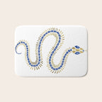 Snake Skeleton - Navy & Gold Palette Bath Mat Gallery Image 1