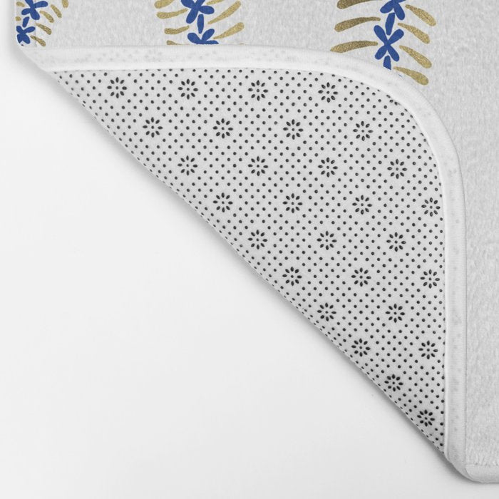 Snake Skeleton - Navy & Gold Palette Bath Mat Gallery Image 2