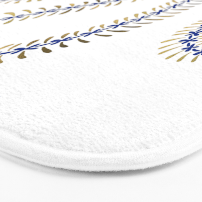 Snake Skeleton - Navy & Gold Palette Bath Mat Gallery Image 3