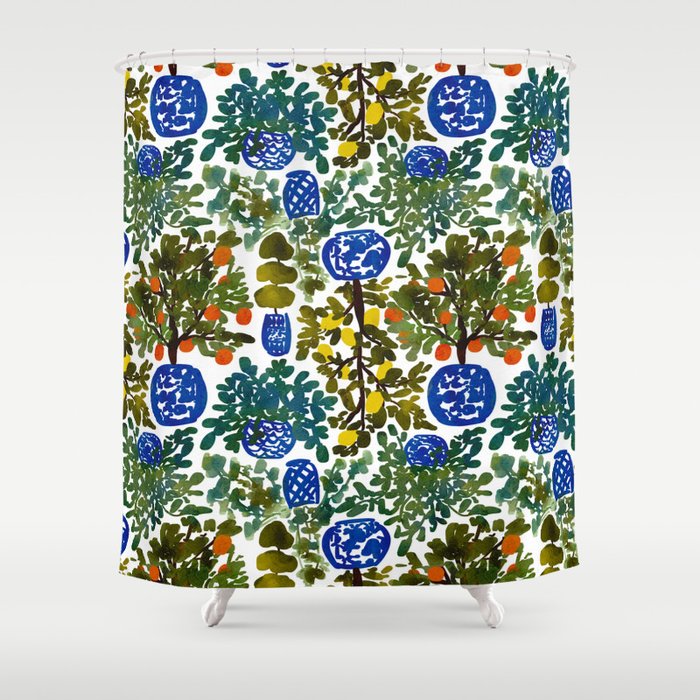 Chinoiserie Kitchen Shower Curtain Gallery Image 1