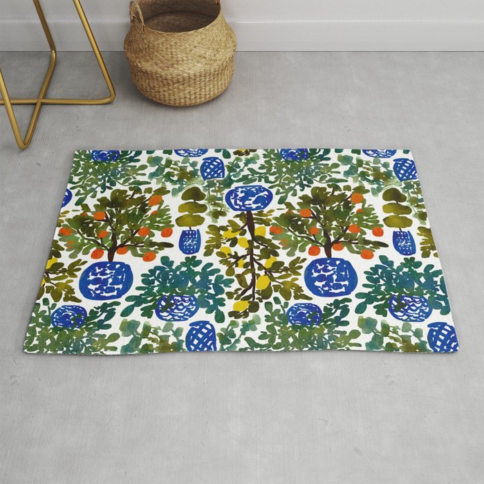 Chinoiserie Kitchen Rug Gallery Image 1