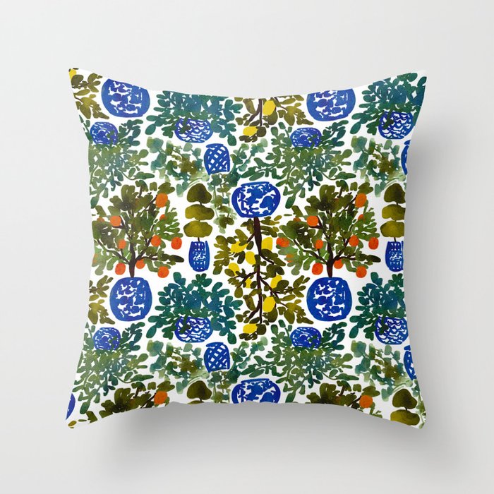 Chinoiserie Kitchen Throw Pillow Gallery Image 6