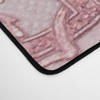 Elegant chic pink burgundy grunge floral damask Desk Mat Gallery Image 4