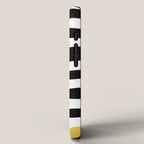 Mid Century Modern Atomic Rings 222 Yellow and Black iPhone Case Gallery Image 2