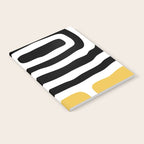 Mid Century Modern Atomic Rings 222 Yellow and Black Notebook Gallery Image 2