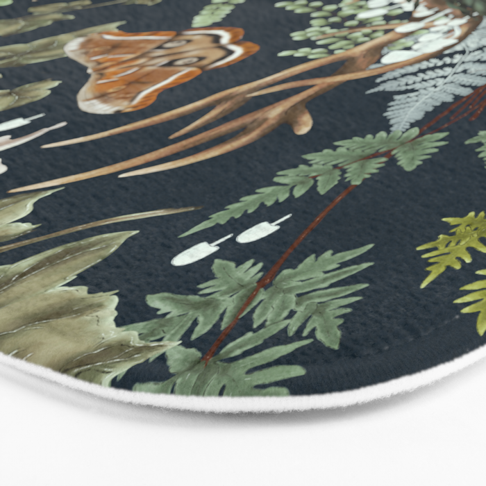Bohemian leafy forest at night Bath Mat Gallery Image 3